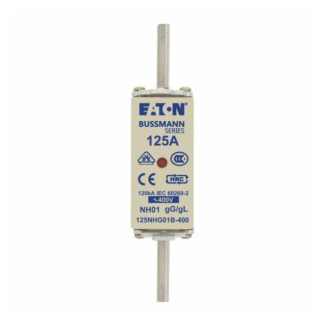 NH FUSE 125A 400V GG/GL SIZE 01 Wkładka NH01 125A 400V GL/GG podwójny wskaźnik 125NHG01B-400 EATON