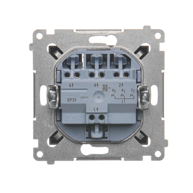 Simon 54 Przycisk potrójny 10A szybkozłączka brąz mat