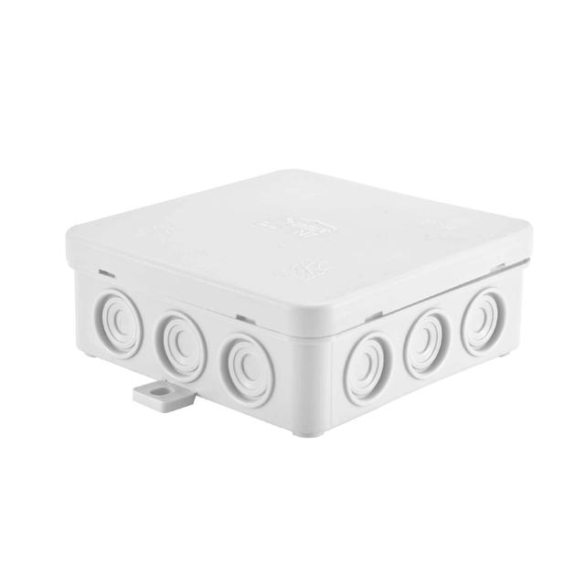 N7w ,  Puszka naścienna z dławicą zintegrowaną, samozatrzaskowa 100*100mm - Seria Fastbox, biały