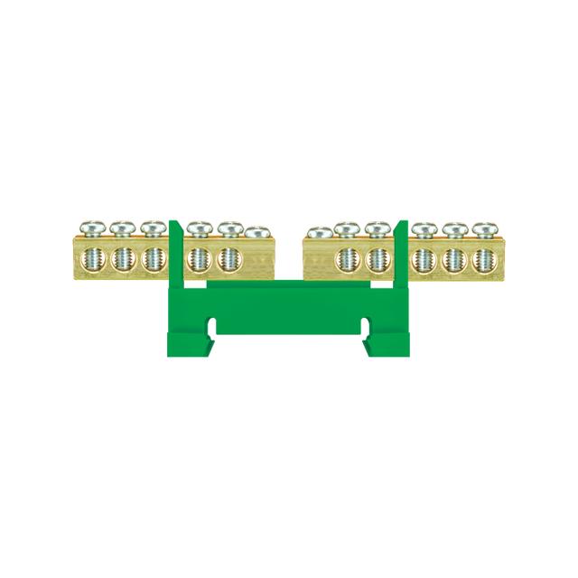 Listwa zaciskowa niska podstawa 10 - dzielona 2x5 zielona