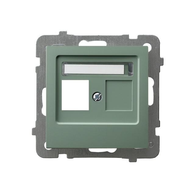 AS Obudowa gniazda pojedynczego typu Keystone prosta - kolor zielony mat GPK-1G/p/84 OSPEL