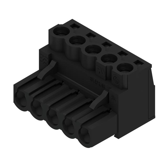 BLZP 5.08HC/05/180 SN BK BX Wtyk PCB (złącze wiązki), 5.08 mm, Liczba biegunów: 5, Przyłącze z jarzmem /72szt./ 1943840000 WEIDMÜLLER