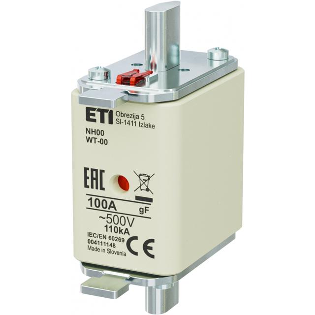 Wkładka topikowa NH szybka KOMBI Pokrywy stalowe NH00 WT-00 gF 100A 500V G 004111148 ETI