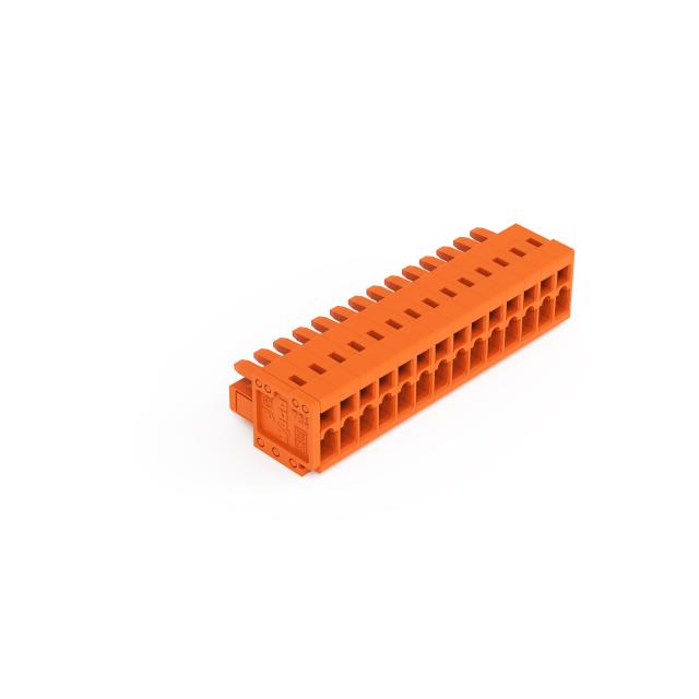 MCS-MINI Classic gniazdo 14-bieg. pomarańczowe raster 3,81 mm /25szt./ WAGO