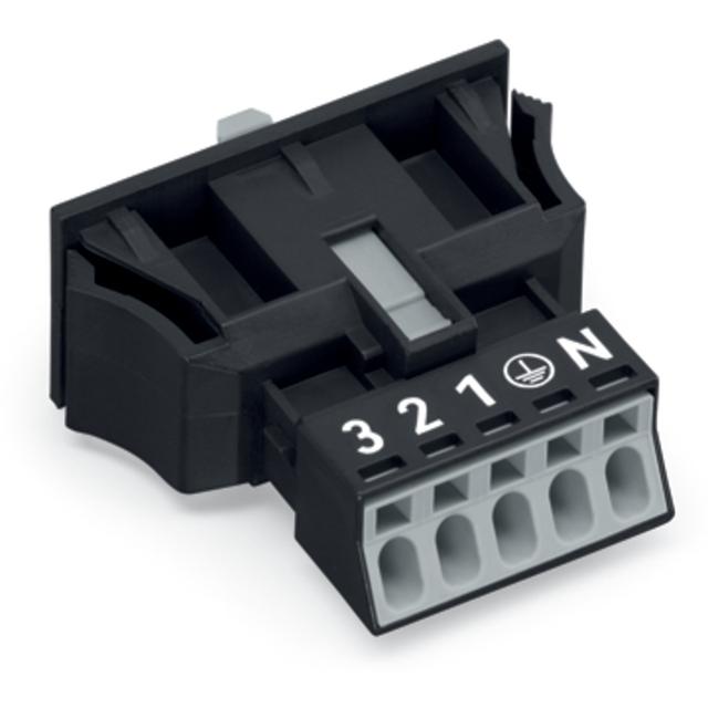 WINSTA MINI wtyk 5-torowy/opis SnapIn czarny /25szt./ WAGO
