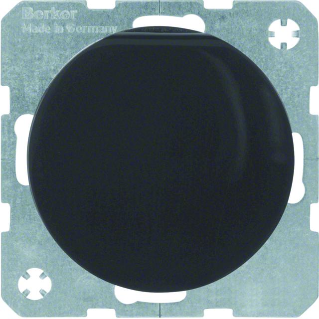 BERKER R.1/R.3 Gniazdo SCHUKO z pokrywą czarny 47512045 HAGER
