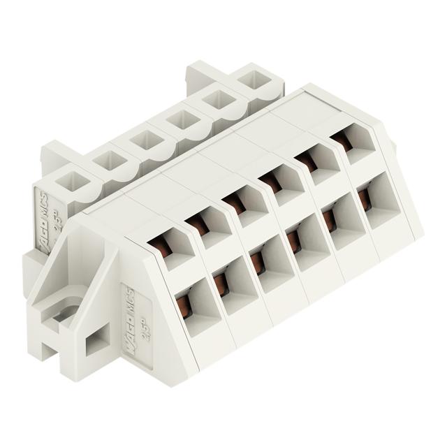 Gniazdo MCS‑MIDI Classic kątowe 6‑biegunowe jasnoszare raster 5mm 721‑306/031‑000 /50szt./ WAGO