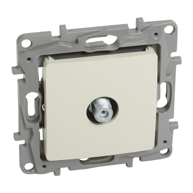 NILOE - GNIAZDO TV TYP  F  TYPU GWIAZDA 0-2400 MHZ 1 DB KREMOWE, Legrand