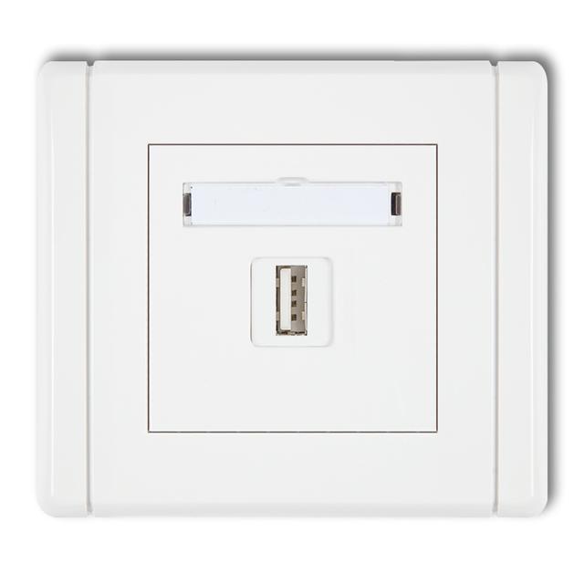 FLEXI Ładowarka USB pojedyncza USB A, 5W max., 5V, 1A biały