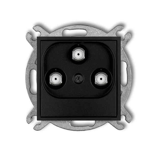 ICON Mechanizm gniazda multimedialnego 3F DATA (UPC) czarny mat