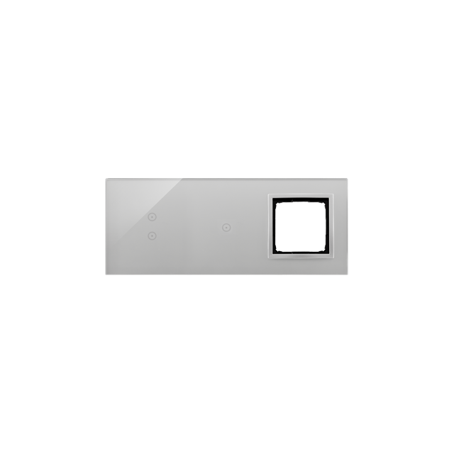 Simon 54 Touch Panel dotykowy S54 Touch 3 moduły 2 pola dotykowe pionowe + 1 pola dotykowe + 1 otwór na osprzęt S54 srebrna mgła DSTR3310/71 KONTAKT