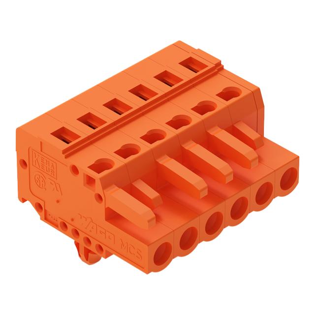 Gniazdo MCS-MIDI Classic 6-biegunowe pomarańczowe raster 5,08mm /50szt./ 231-306/008-000 WAGO