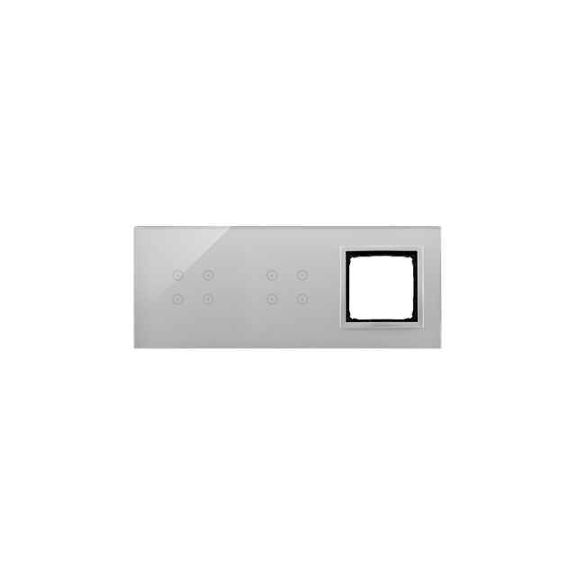 Simon 54 Touch Panel dotykowy S54 Touch 3 moduły 4 pola dotykowe + 4 pola dotykowe + 1 otwór na osprzęt S54 srebrna mgła DSTR3440/71 KONTAKT