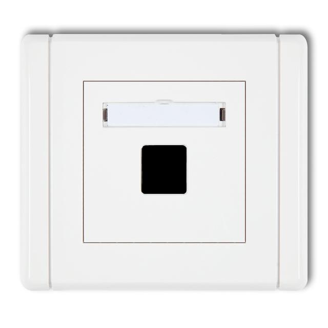 FLEXI Gniazdo multimedialne pojedyncze bez modułu (standard Keystone) biały