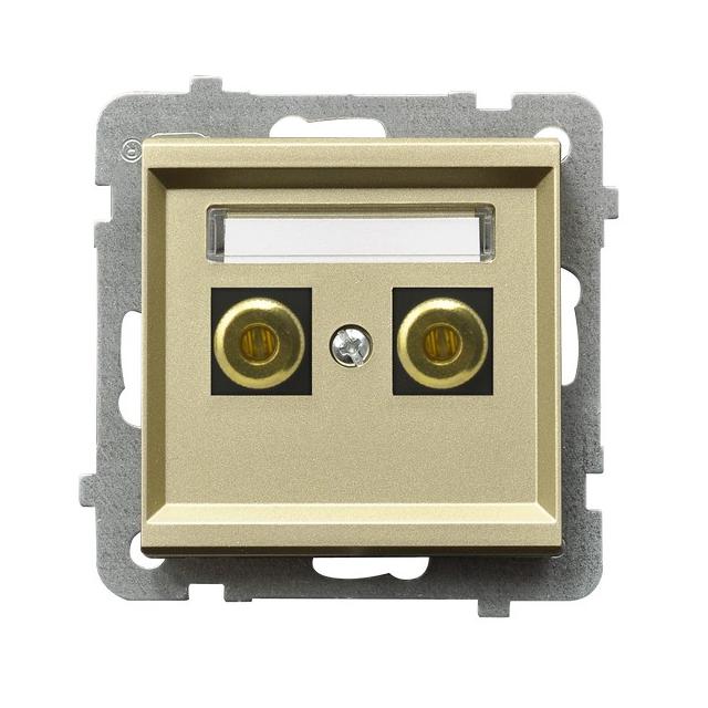 SONATA Gniazdo głośnikowe pojedyncze - kolor szampański złoty GGN-1R/m/39