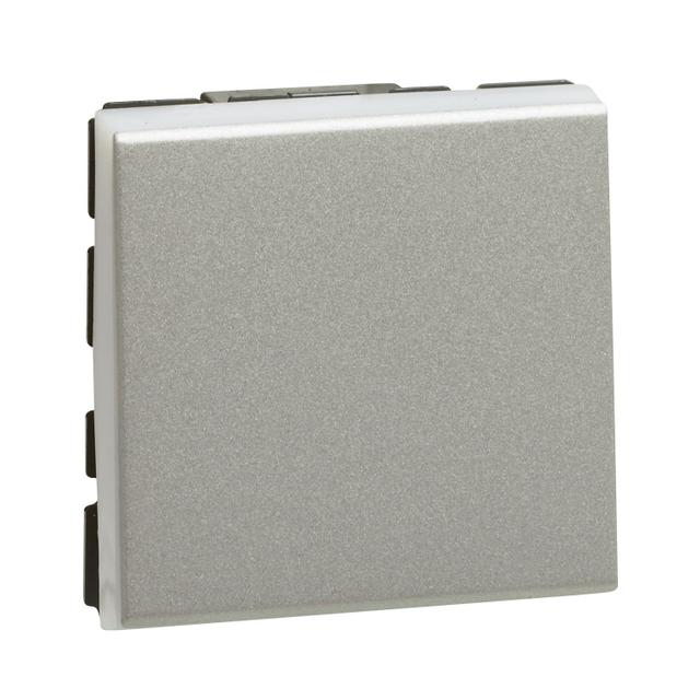 MOSAIC ŁĄCZNIK JEDNOBIEGUNOWY/SCHODOWY - 2 MODUŁY ALUMINIUM 10AX-250V~, Legrand