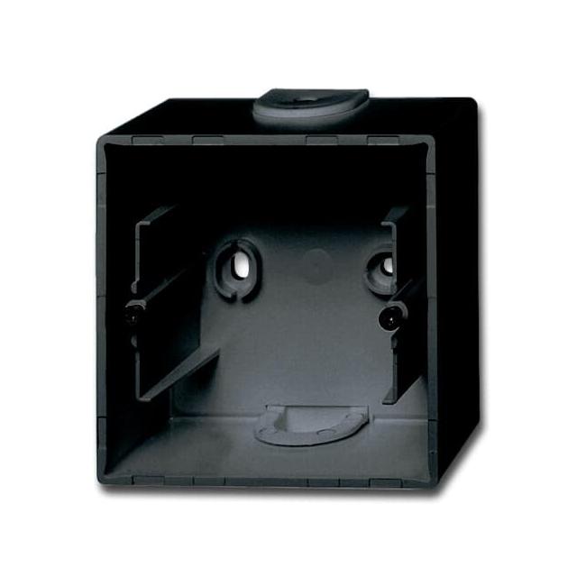 BASIC55 Adapter nadtynkowy 1-krotny czarny-chateau