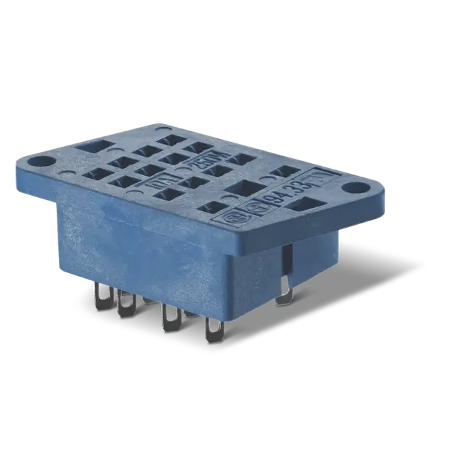 Gniazdo do przekaźników serii 55.33; do lutowania, 94.33 SMA