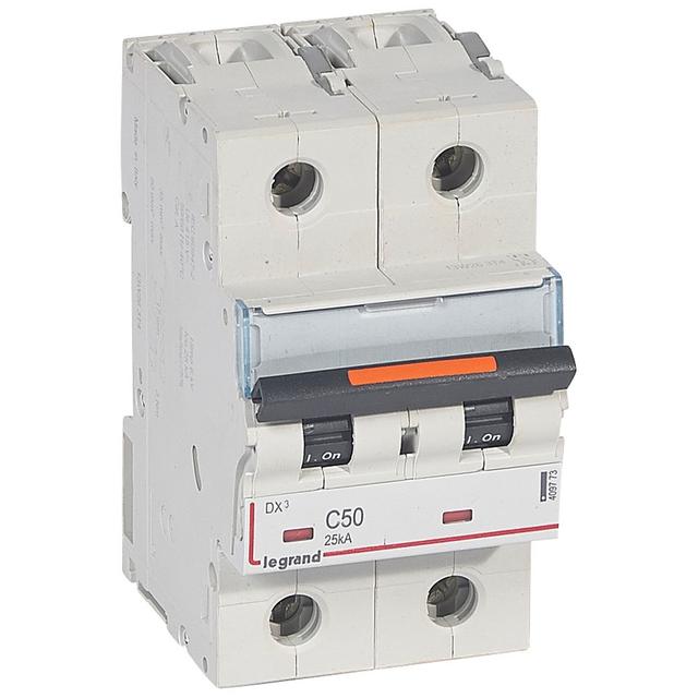 Wyłącznik Nadprądowy S322 C50 2P 50A 25Ka DX3 409773 LEGRAND