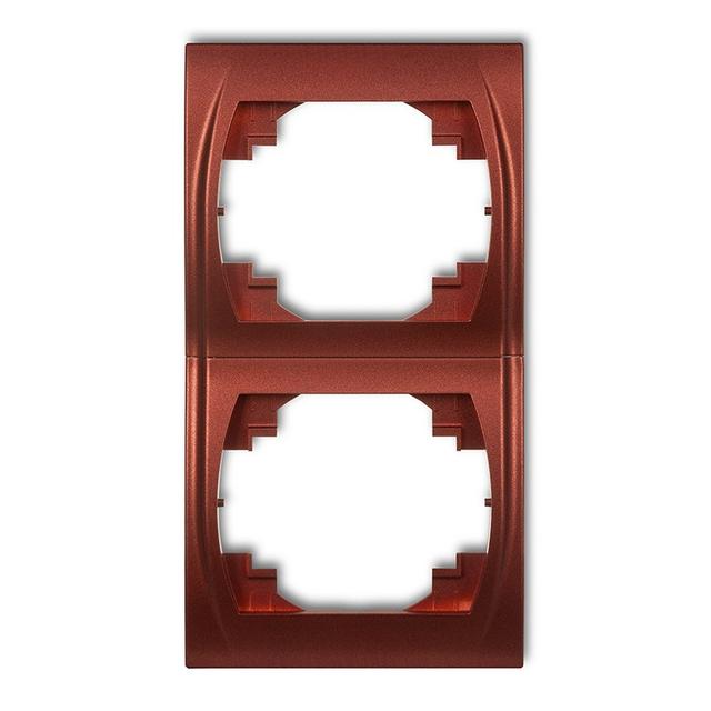 LOGO Ramka pionowa podwójna brązowy metalik