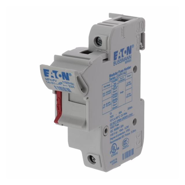 1 Pole 14x51 MFH PV Podstawa wkładki cylindrycznej 14x51 gPV 1P 32A 1500VDC fotowoltaika CHPV141U EA