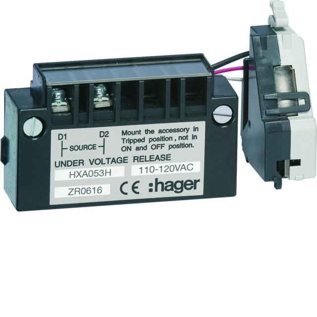 Wyzwalacz podnapięciowy zwłoczny x160-x250 110VAC HXA053H HAGER