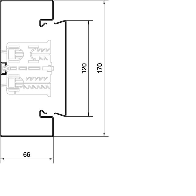 tehalit.BRS Podstawa 65x170mm pokrywa 120 stal biały BRS651701B9016 HAGER