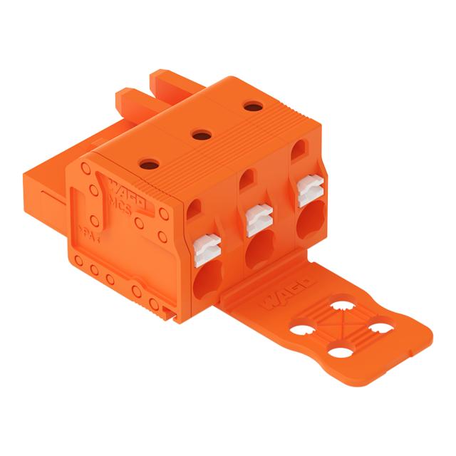 1-przewodowe gniazdo przycisk Push-in CAGE CLAMP pomarańczowa /100szt./ 2231-703/026-000/133-000 WAGO
