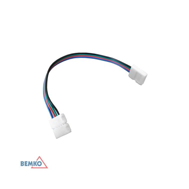 ZŁĄCZKA LED Z PRZEWODEM 2-STRONNA 10MM 5050 RGB