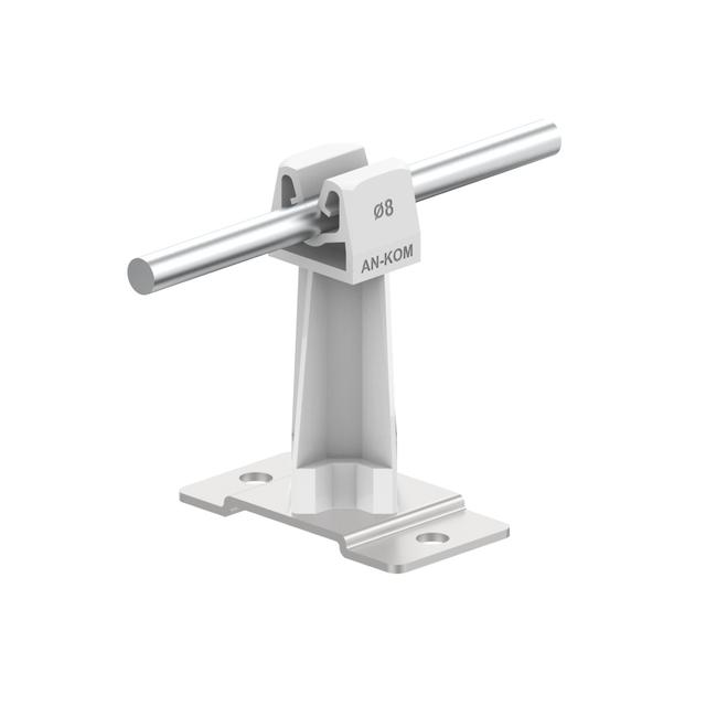 Uchwyt na płytce stal.Z-zatrzask H=7cm/OH/ słupek szary