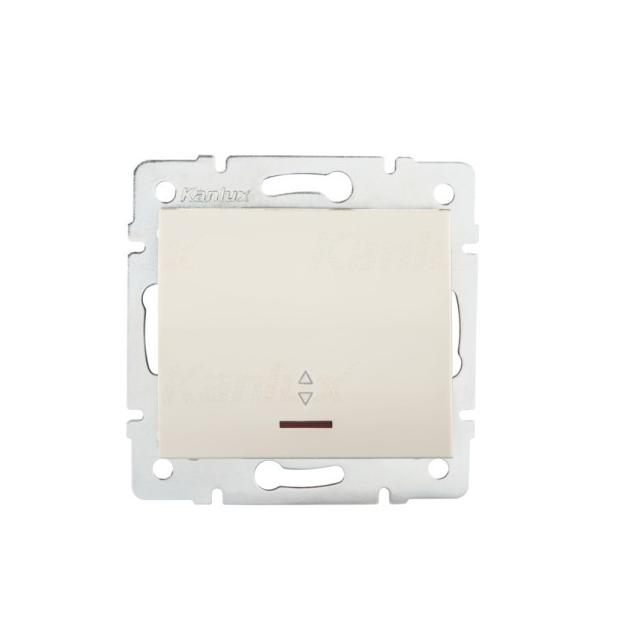 LOGI Łącznik schodowy z LED śrubowy 10AX 250V kremowy 021140103 25141 KANLUX