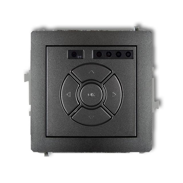 DECO Elektroniczny sterownik rolety (przycisk centralny/dodatkowy) grafitowy 11DSR-6 KARLIK
