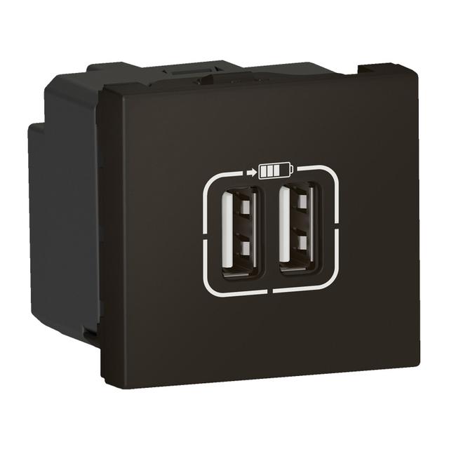 Mosaic - Ładowarka 2Xusb 2400 Ma Typ-A + Typ-A Antracyt 079194L LEGRAND