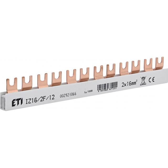 Szyna łączeniowa widełkowa 2P 100A 16mm2 (12mod.) IZ16/2F/12 002921066 ETI