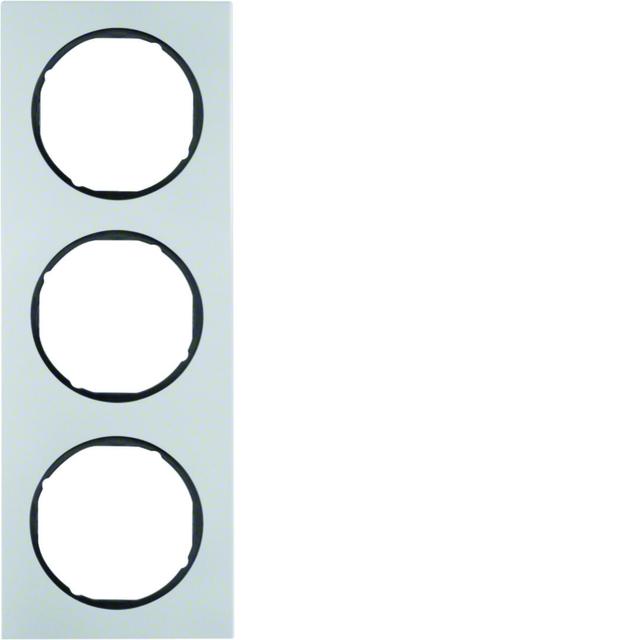 BERKER R.3 Ramka potrójna aluminium/czarny 10132284 HAGER