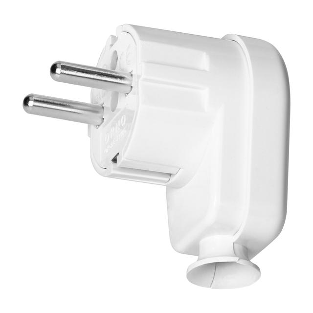 Wtyczka kątowa Uni-Schuko 16A, 230V, biała OR-AE-13305/W ORNO
