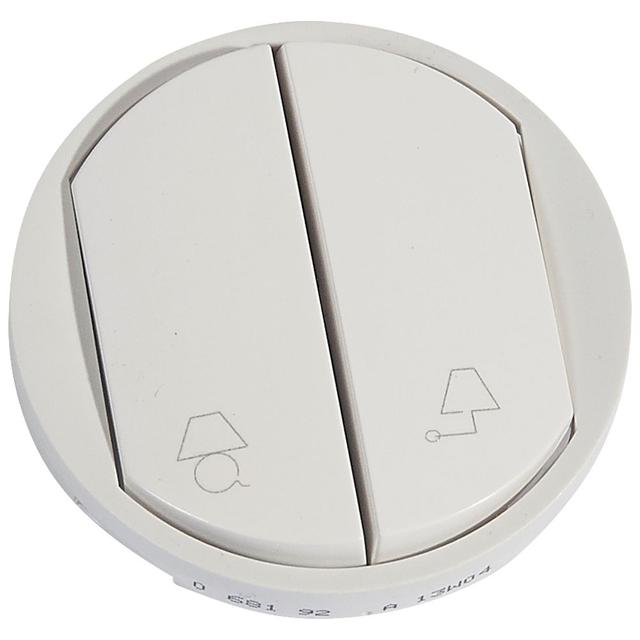 CELIANE - KLAWISZ PODWÓJNY LAMPKA/KINKIET BIAŁY, Legrand