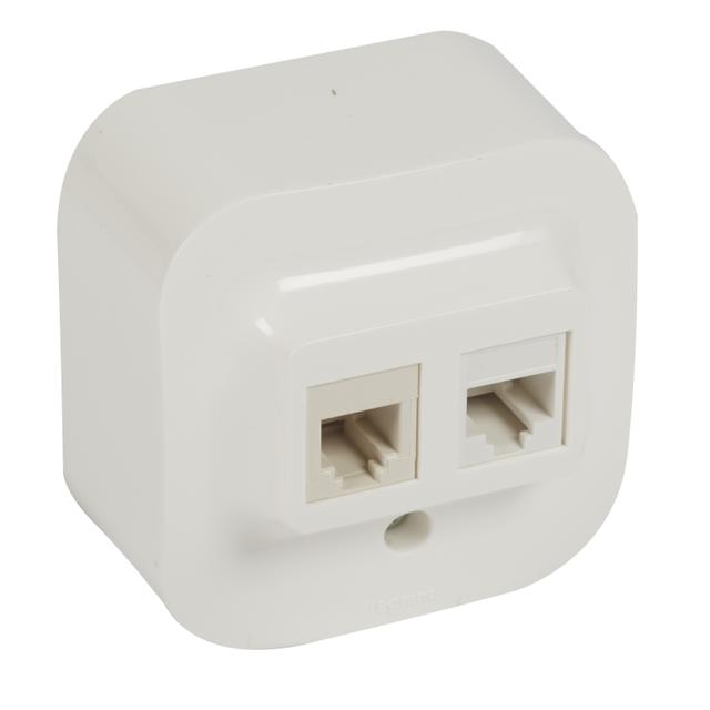 FORIX IP20 - GNIAZDO 1XRJ11 + 1XRJ45 BIAŁE, Legrand