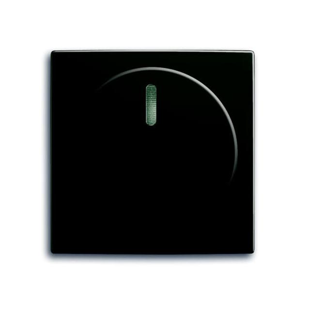 BASIC55 Pokrywa z pokrętłem i lampką neonową Do ściemniaczy Busch-Dimmer czarny-chateau