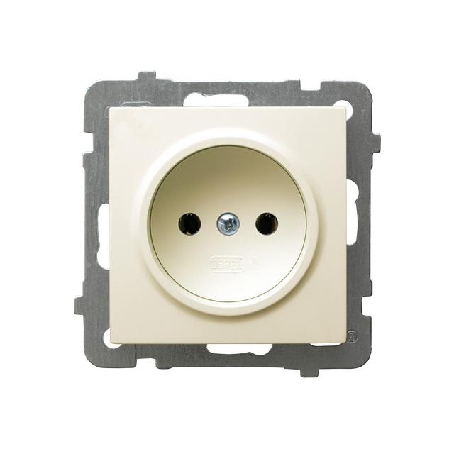 AS Gniazdo pojedyncze - kolor ecru