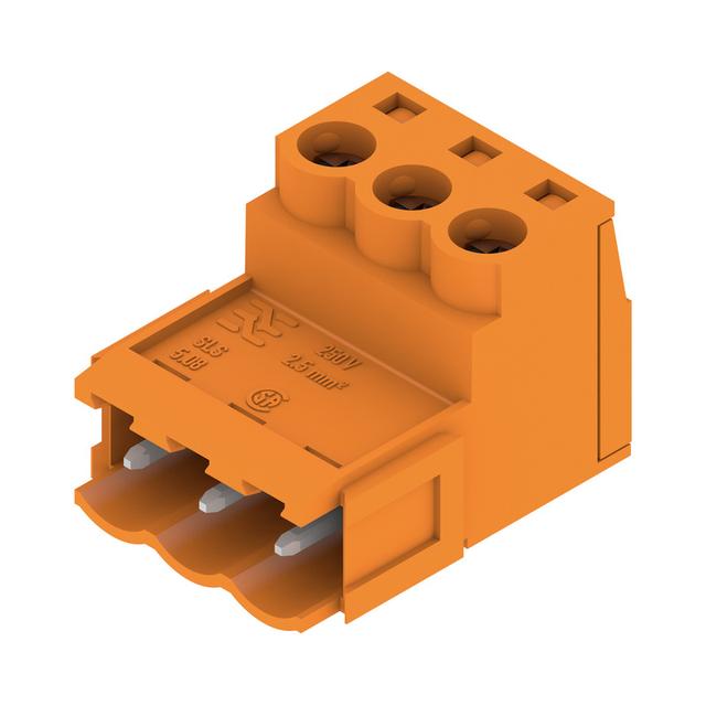 SLS 5.08/03/180B SN OR BX Wtyk PCB (złącze wiązki), 5.08 mm, Liczba biegunów: 3, Przyłącze z jarzmem /108szt./ 1627250000 WEIDMÜLLER