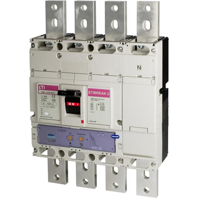Wyłącznik mocy 70kA wyzw. elektroniczny EB2 1000/4E 1000A 4p 004672221 ETI
