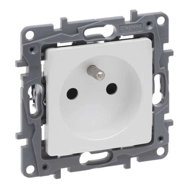 Niloe Selection - Gniazdo 2P+Z 16A - 250 V (Z Przesłoną Zaciski Automatyczne) Perła 762425 LEGRAND