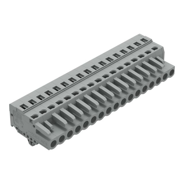 Gniazdo MCS-MIDI Classic 17-biegunowe szare raster 5mm /25szt./ 231-117/008-000 WAGO