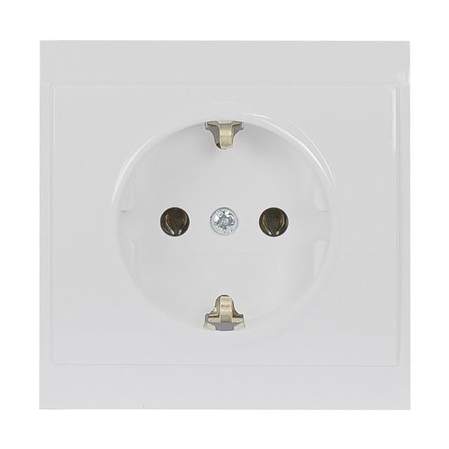 Gniazdo pojedyncze podtynkowe 2P+Z, Schuko Luna, 16A, 250V, PT-17L, biały OR-OE-7605(GS)/W ORNO
