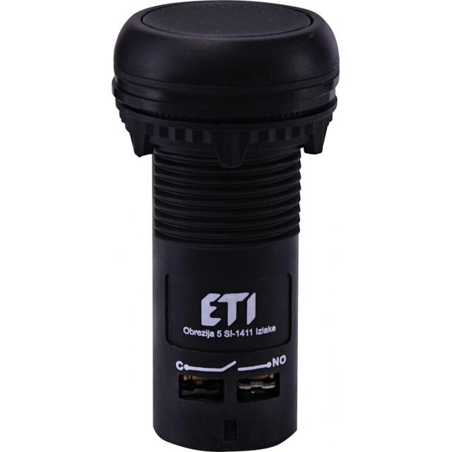 ECF-11-C - Przycisk kompaktowy z guzikiem krytym, 1NO+1NC, Czarny