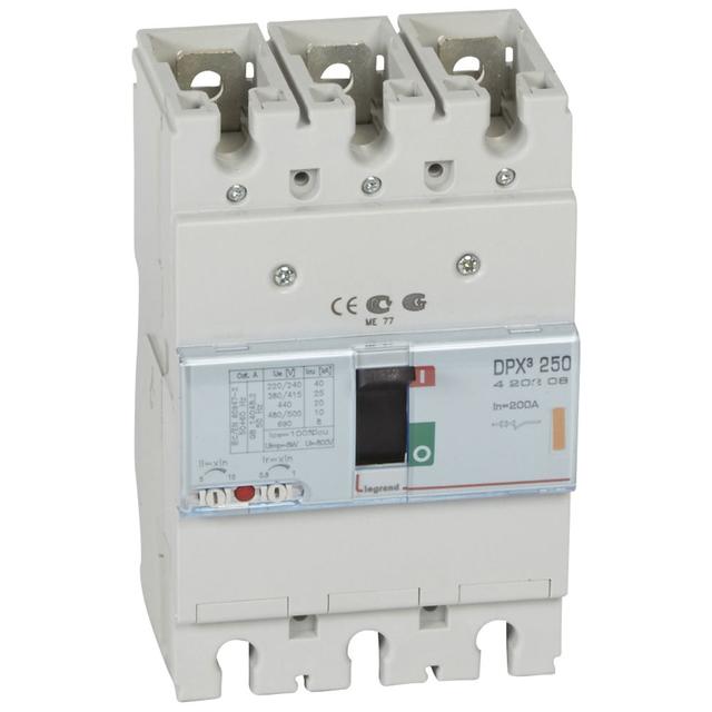 Wyłącznik DPX3 250 3P 200A 25Ka 420208 LEGRAND