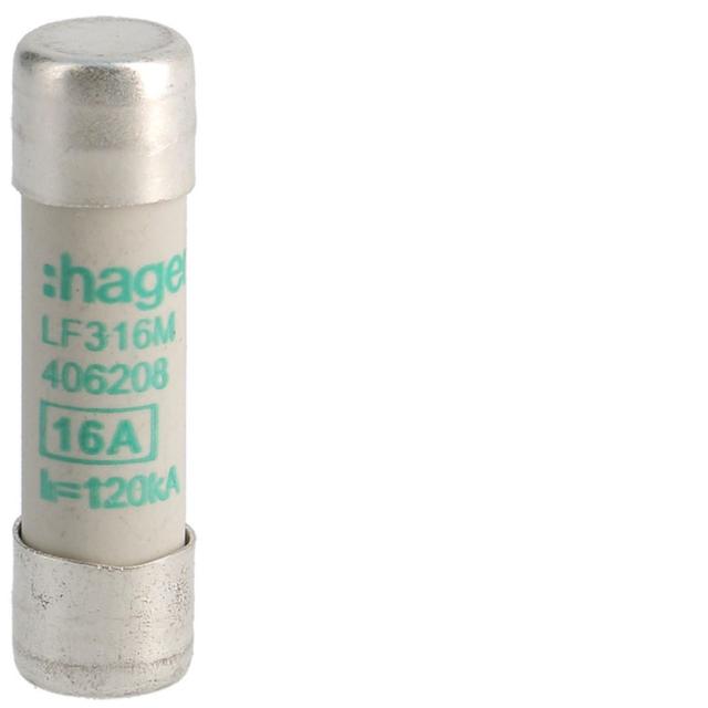Wkładka bezpiecznikowa cylindryczna CH-10 10x38mm aM 16A 500VAC LF316M HAGER