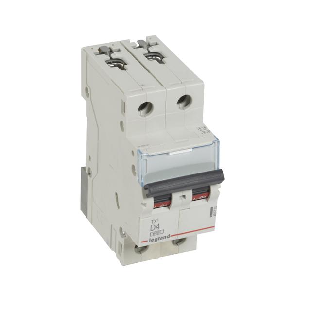 WYŁĄCZNIK NADPRĄDOWY S 302 2P D 4A 6000A SERII TX3, Legrand