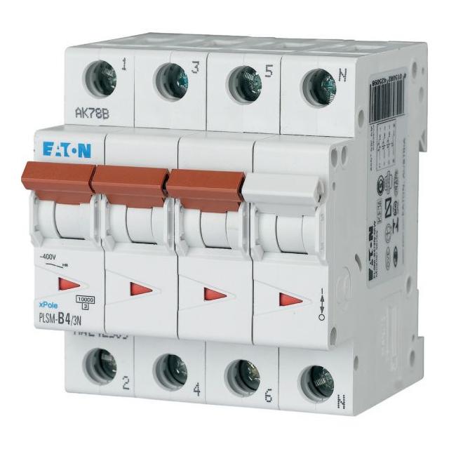 PLSM-C4/3N-MW Wyłącznik nadprądowy 10kA C4A 3P+N 242535 EATON